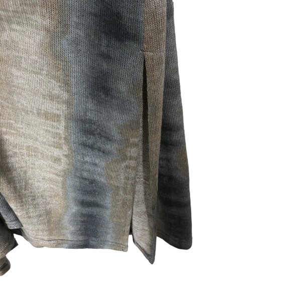 Cato Women’s Open Front Longline Cardigan Sweater Western Gray Beige Ombre  L - Picture 7 of 9